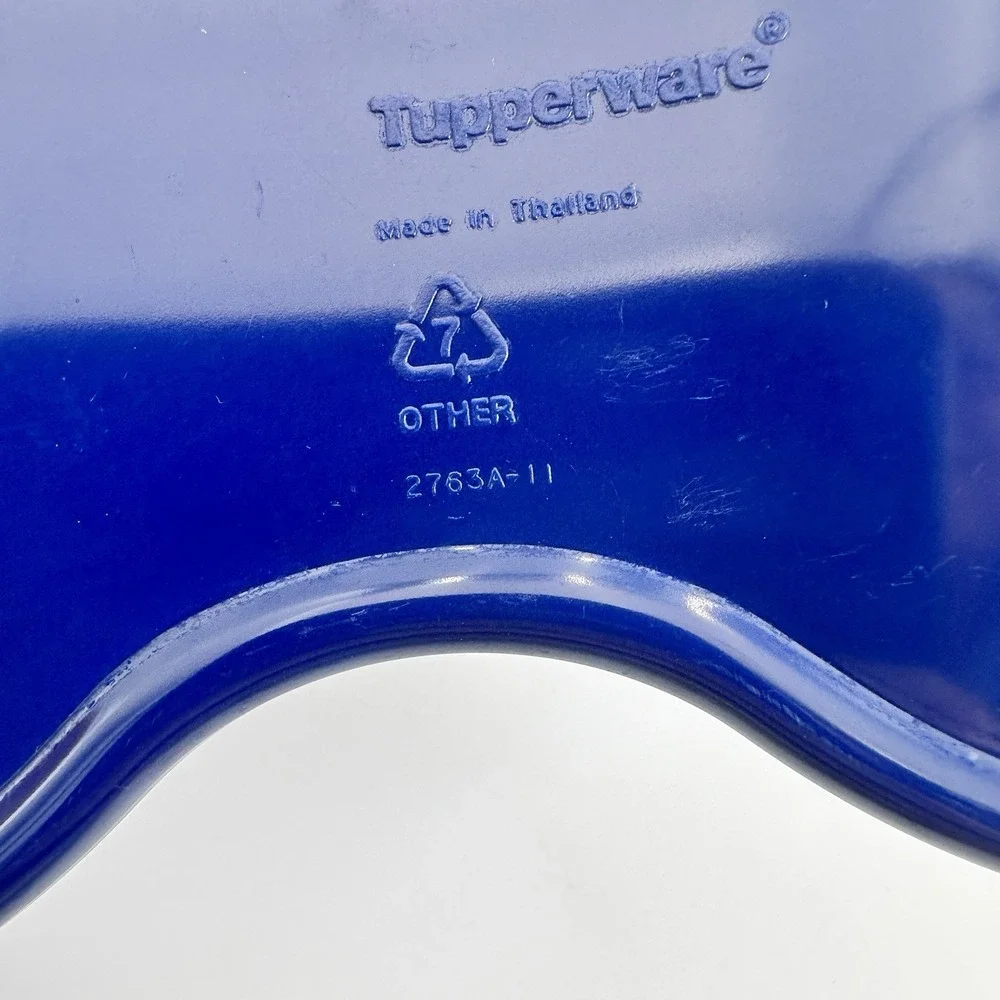 Tupperware 2 Spoon Rests 2 Round Trivets Blue White Green Kitchen Lot Melamine